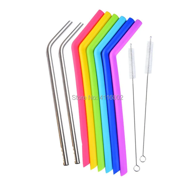 10pcs/set Drinking Straw Bent Silica Gel Straws ,Stainless Steel Juice Straw With Brush Recycleable Drinkware
10pcs/set Drinking Straw Bent Silica Gel Straws ,Stainless Steel Juice Straw With Brush Recycleable Drinkware