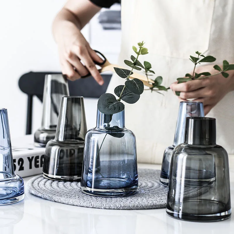 Blue Gray Transparent Tabletop Glass Vase Hydroponic Container Terrarium Plant Flower Pot Vase Home Room Hallway Office Decor
Blue Gray Transparent Tabletop Glass Vase Hydroponic Container Terrarium Plant Flower Pot Vase Home Room Hallway Office Decor