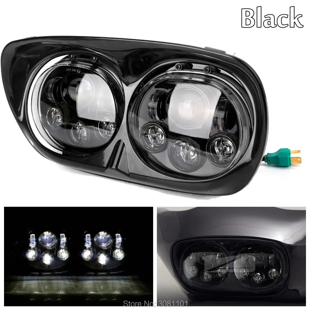 60W/120W Twin Headlight 5.75" Black Diecast Aluminum Housing Clear PC Lens for Harley
60W/120W Twin Headlight 5.75" Black Diecast Aluminum Housing Clear PC Lens for Harley