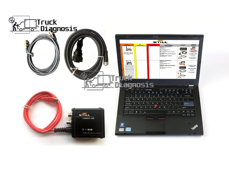 T420 latpop Still forklift canbox with diagnostic cable 50983605400 truck box diagnostic tool Still interface box Can bus line
T420 latpop Still forklift canbox with diagnostic cable 50983605400 truck box diagnostic tool Still interface box Can bus line