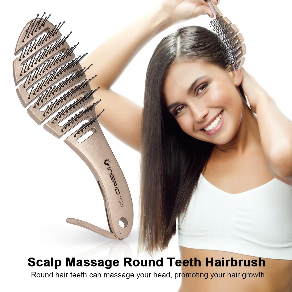 Scalp Massage Hair Brush Comb Round Teeth Hairbrush for Curly Straight Hair Anti-static Professional Hair Salon Tools
Scalp Massage Hair Brush Comb Round Teeth Hairbrush for Curly Straight Hair Anti-static Professional Hair Salon Tools