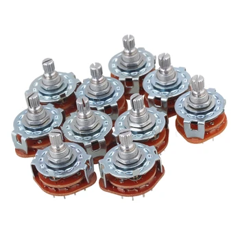 Yibuy 10x Chrome Band Rotary Switch 3P4T for Guitar Amplifier Audio Lamp Guitar Parts
Yibuy 10x Chrome Band Rotary Switch 3P4T for Guitar Amplifier Audio Lamp Guitar Parts