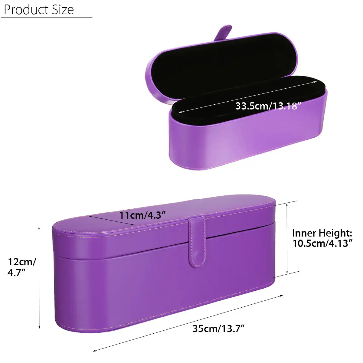 pu leather smooth surface hard storage case gift box for dyson