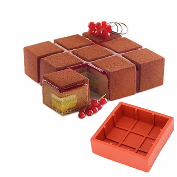 Red Square Cubic Lattice Shaped Red Silicone Cake Pan Baking Dessert Chocolate Puding Mousse Moulds Cake Decoration Tools
Red Square Cubic Lattice Shaped Red Silicone Cake Pan Baking Dessert Chocolate Puding Mousse Moulds Cake Decoration Tools