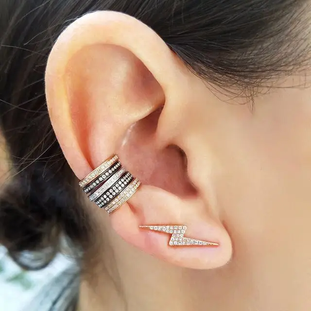 Ear Cuff micro pave cz circle 925 sterling silver mix rainbow CZ earrings no pierced stack small sized little girl earring cuff
Ear Cuff micro pave cz circle 925 sterling silver mix rainbow CZ earrings no pierced stack small sized little girl earring cuff