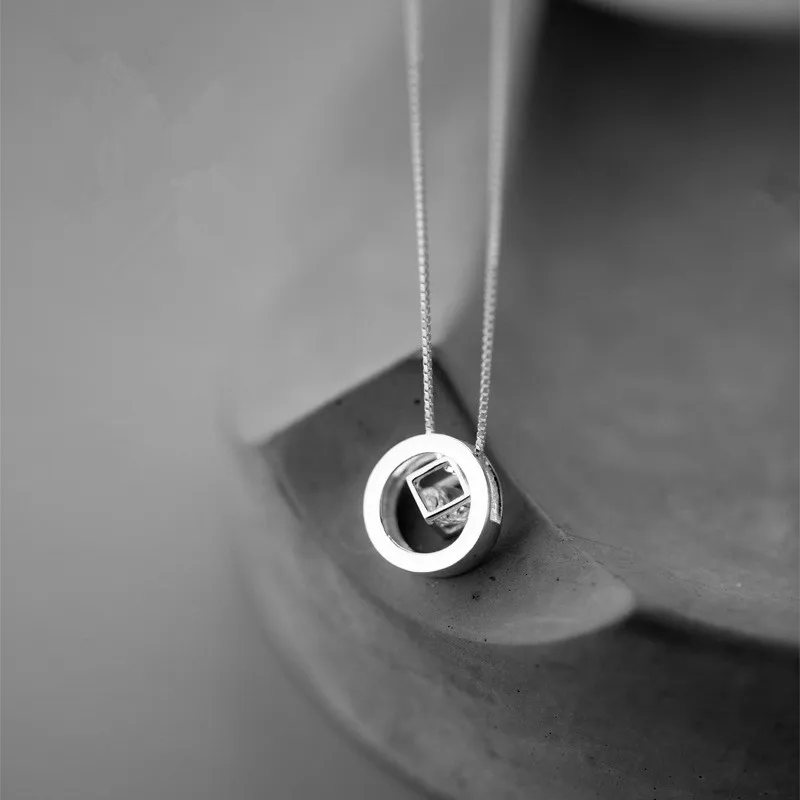 925-sterling-silver Designer Circle & Square Necklace for Women & Men | Fashion Sterling-silver-jewelry Gifts for New Year 2016 
925-sterling-silver Designer Circle & Square Necklace for Women & Men | Fashion Sterling-silver-jewelry Gifts for New Year 2016