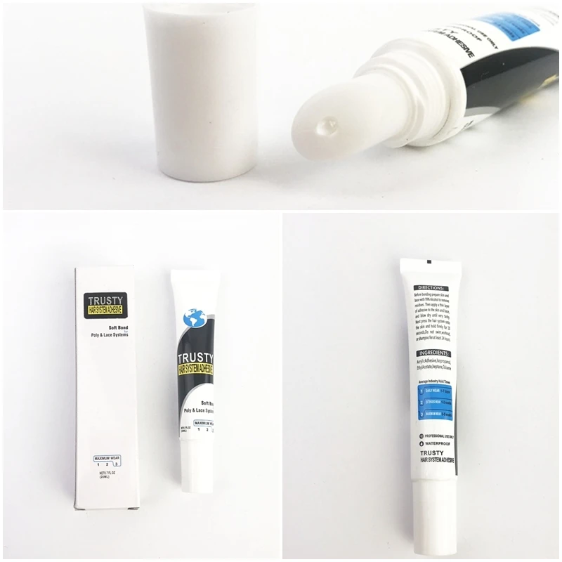 New Arrivals 20ML Transparent Trusty White Wig Glue Soft Bond Poly & Lace Systems Professional Hair System Adhesives
New Arrivals 20ML Transparent Trusty White Wig Glue Soft Bond Poly & Lace Systems Professional Hair System Adhesives