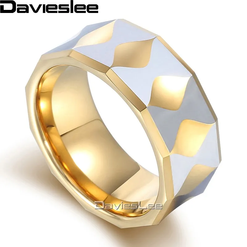 Davieslee Mens Boys Faceted Band Ring Tungsten Carbide Polished Silver Gold 8mm LTR02
Davieslee Mens Boys Faceted Band Ring Tungsten Carbide Polished Silver Gold 8mm LTR02
