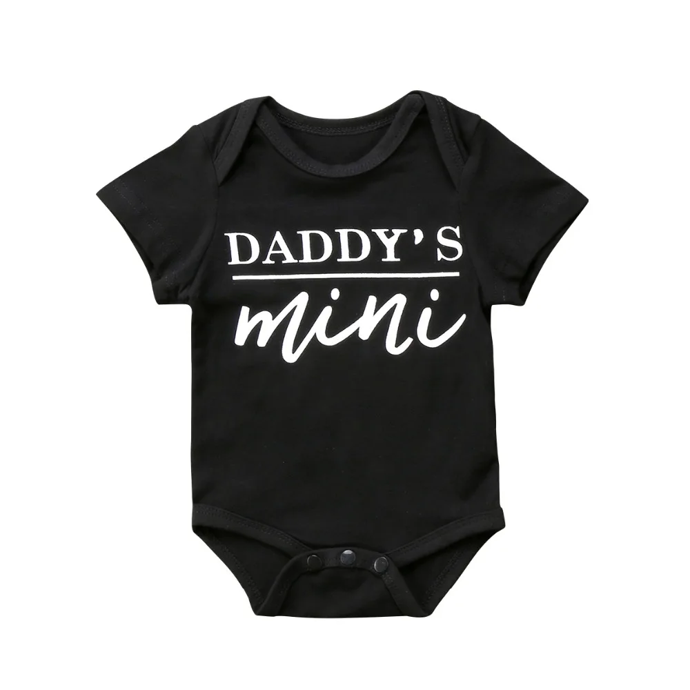 Newborn Baby Boys Girls Daddy's Mama's Jumpsuit Bodysuit Short Sleeve Kids Clothing Clothes Outfits Wholesale
Newborn Baby Boys Girls Daddy's Mama's Jumpsuit Bodysuit Short Sleeve Kids Clothing Clothes Outfits Wholesale