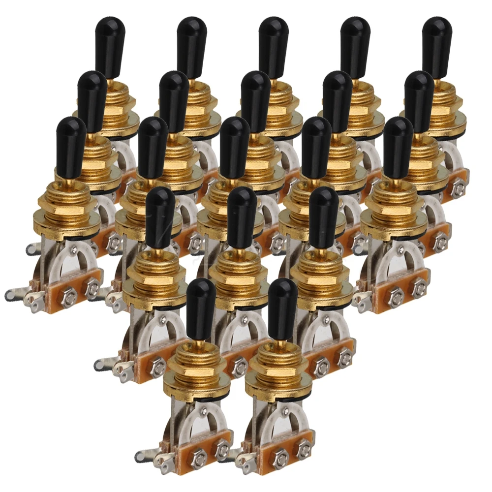 Yibuy 3-Way Guitar Gold Switch Pickup Selector Toggle Switch Black Tip Set of 50
Yibuy 3-Way Guitar Gold Switch Pickup Selector Toggle Switch Black Tip Set of 50