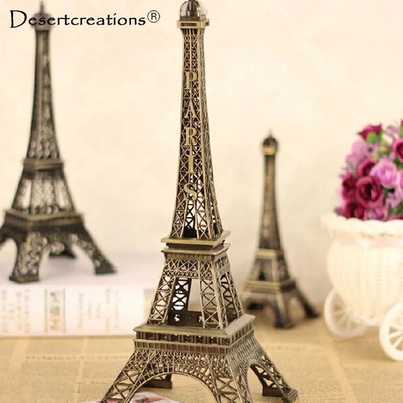 

1Pc Creative Gifts 5-15cm Metal Art Crafts Paris Eiffel Tower Model Figurine Zinc Alloy Statue Travel Souvenirs Home Decorations