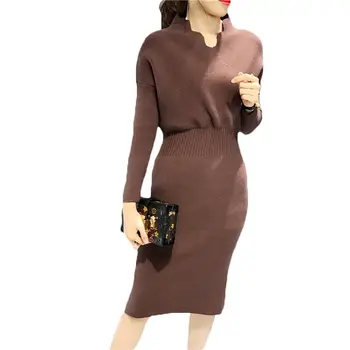 2018 Autumn Winter New Korean Women Knitted Sweater Dress Middle-length Sweater Open-End Keep Warm Dress Slim Clothing LQ100
2018 Autumn Winter New Korean Women Knitted Sweater Dress Middle-length Sweater Open-End Keep Warm Dress Slim Clothing LQ100