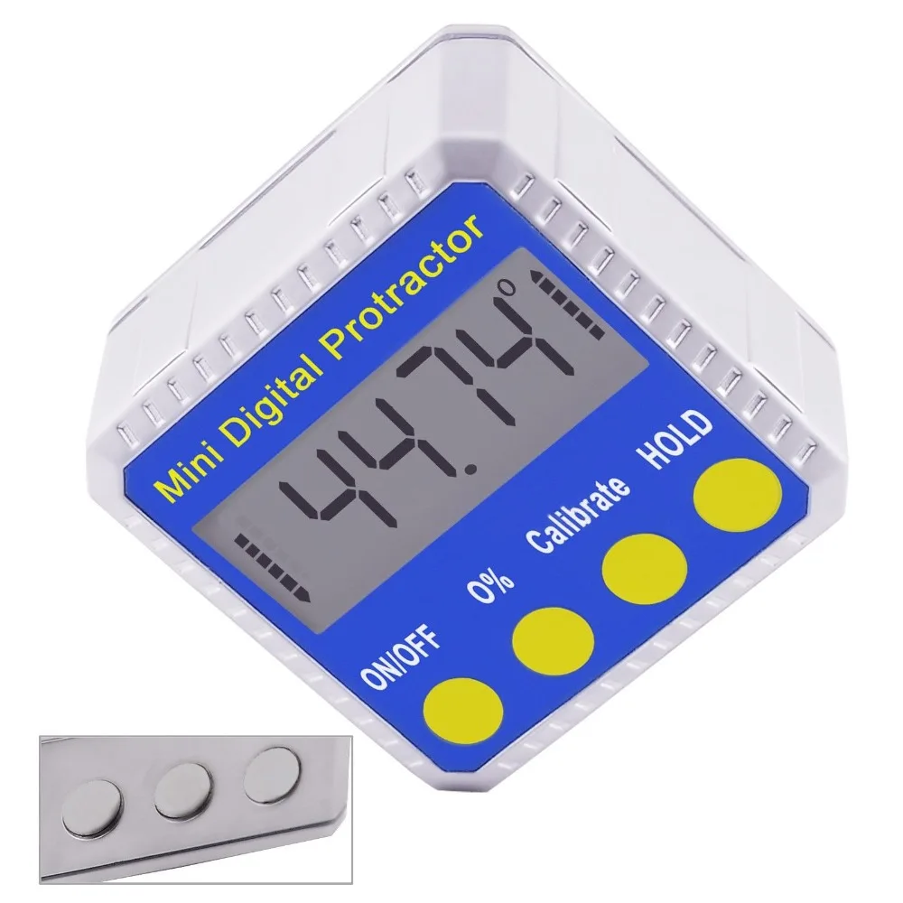 Angle Finder Inclinometer 4 x 90 degree Range with 3 Built-in Magnetic Base & Always Upright LCD Protractor Gauge Meter
Angle Finder Inclinometer 4 x 90 degree Range with 3 Built-in Magnetic Base & Always Upright LCD Protractor Gauge Meter
