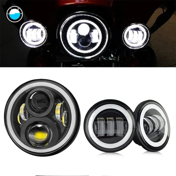 7Inch LED Round Projector Headlight Hi/Low Matching + 4.5 Aux Passing Light For motorcycle
7Inch LED Round Projector Headlight Hi/Low Matching + 4.5 Aux Passing Light For motorcycle