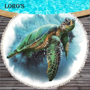 Chic Ocean Series Big Sea Turtle Beach Towel Round Tassels Microfiber Yoga Mat Bath Towel Picnic Blanket Mat Tapestry 150*150
Chic Ocean Series Big Sea Turtle Beach Towel Round Tassels Microfiber Yoga Mat Bath Towel Picnic Blanket Mat Tapestry 150*150