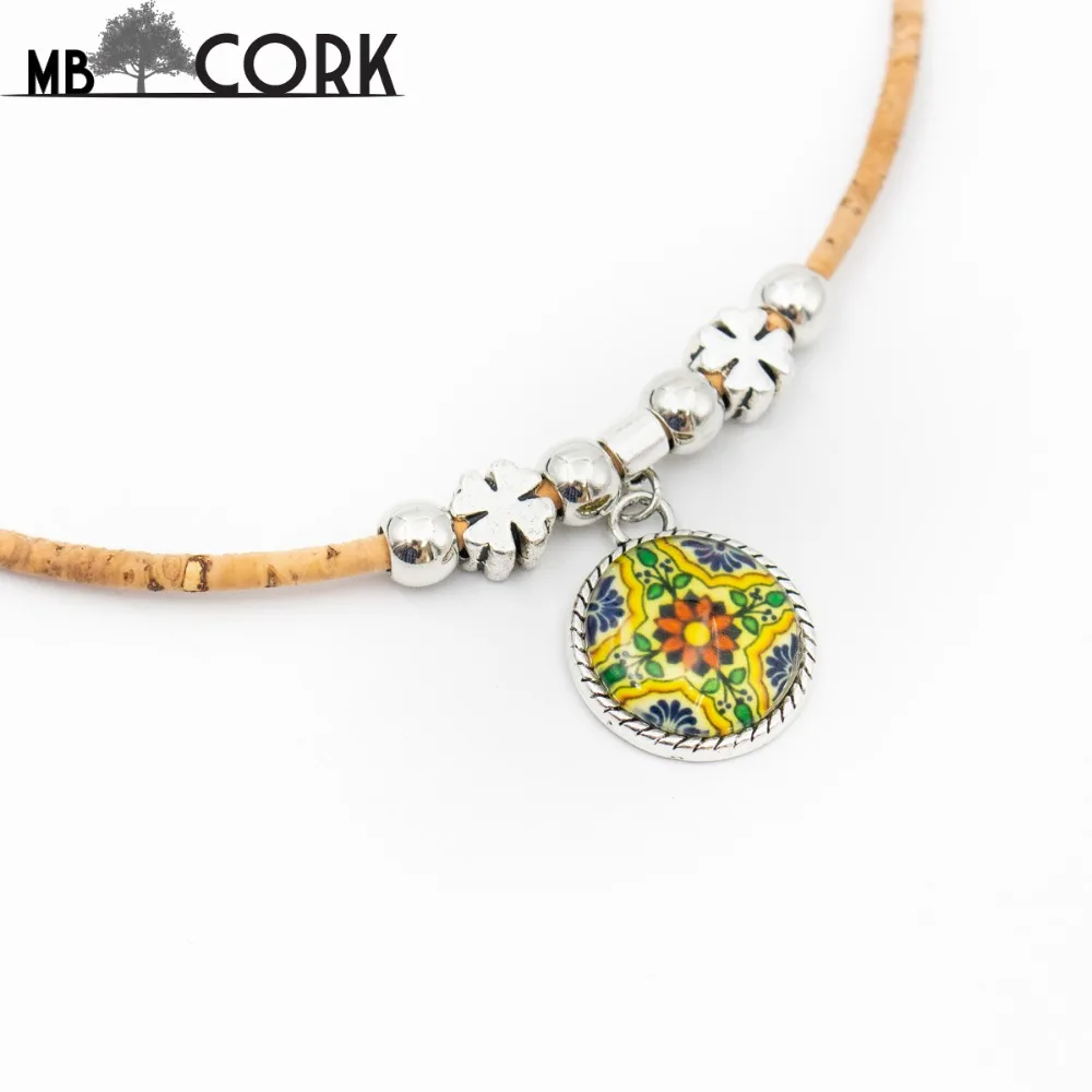 Natural cork with blue cork traditional ceramic tile blue color pattern handmade women cork necklace N-172-C
Natural cork with blue cork traditional ceramic tile blue color pattern handmade women cork necklace N-172-C