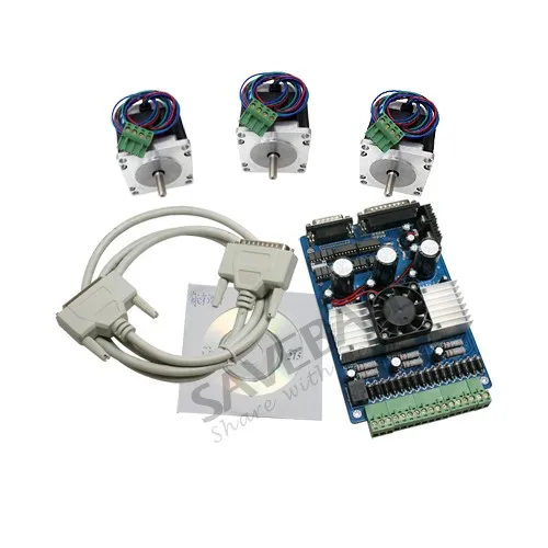 SAVEBASE CNC роутер DIY блоки 3 AxisTB6560 Драйвер шагового двигателя + 175 Oz in Nema 23 моторы RU