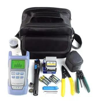 FTTH Fiber Optic Cable Tester Tool Kit with Fiber Cleaver/Power Meter/Stripper/Fault Locator
FTTH Fiber Optic Cable Tester Tool Kit with Fiber Cleaver/Power Meter/Stripper/Fault Locator