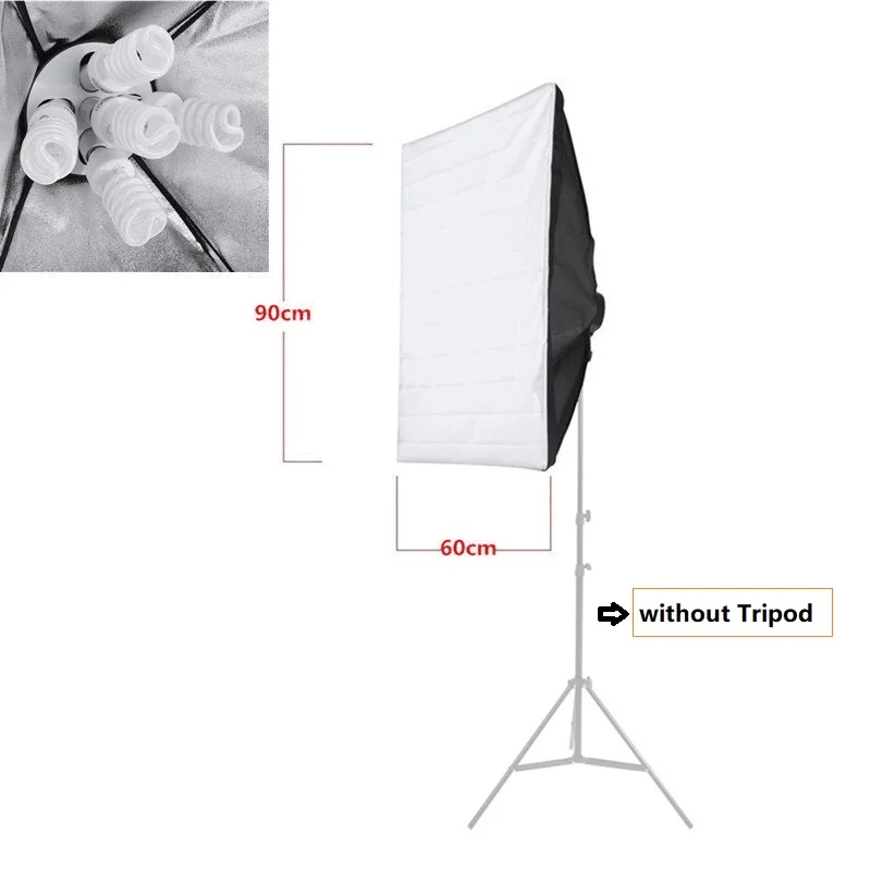 Tycipy 60x90cm Softbox E27 Lamp Holder Socket Soft Cloth For Photography Studio Lighting Photographic Equipment for Canon Nikon
Tycipy 60x90cm Softbox E27 Lamp Holder Socket Soft Cloth For Photography Studio Lighting Photographic Equipment for Canon Nikon