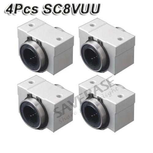 4 шт. SC8VUU/SC10VUU/SC16VUU/SC20VUU/SC30VUU Линейный шарикоподшипник Скольжения Втулка |