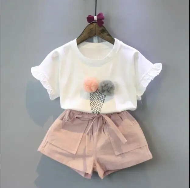 2018 New Summer Korean Multi-color Style Girls Set Casual Short-sleeved Cotton t-shirt Tops Shorts Set Female Baby Two-piece
2018 New Summer Korean Multi-color Style Girls Set Casual Short-sleeved Cotton t-shirt Tops Shorts Set Female Baby Two-piece