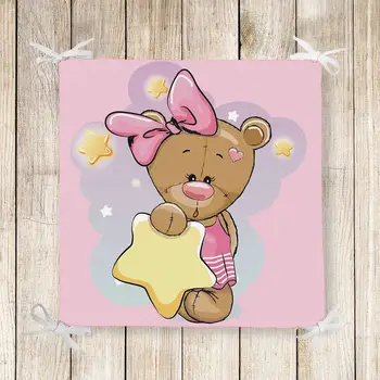 Else Pink Funny Bear Yellow Star Cartoon Print Chair Pad Seat Cushion Soft Memory Foam Full Lenght Ties Non Slip Washable Square
Else Pink Funny Bear Yellow Star Cartoon Print Chair Pad Seat Cushion Soft Memory Foam Full Lenght Ties Non Slip Washable Square