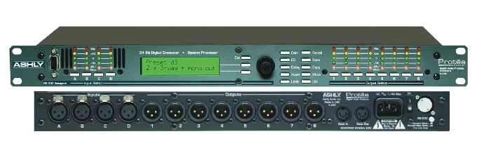 24 bit Audio Digital System Processor Sound Speaker 3x6 way Crossover 3 in 6 out PROTEA 1U 3.24C or 4.24C
24 bit Audio Digital System Processor Sound Speaker 3x6 way Crossover 3 in 6 out PROTEA 1U 3.24C or 4.24C