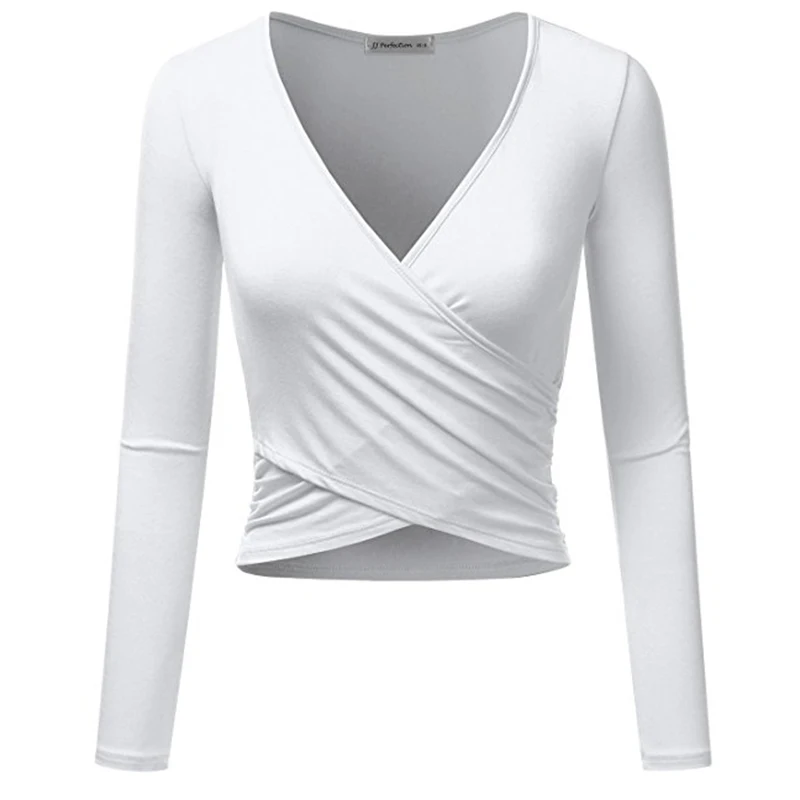2019 Solid Cotton Deep V Neck Long Sleeve Cross Wrap Sexy Crop Top Short Casual High Waist Tops Wrap Cross Top Good Spandex Tops
2019 Solid Cotton Deep V Neck Long Sleeve Cross Wrap Sexy Crop Top Short Casual High Waist Tops Wrap Cross Top Good Spandex Tops