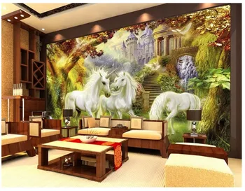 Custom 3d photo mural Wallpaper Pastoral scenery mural European Forest White Horse Background Wall paper living room decoration
Custom 3d photo mural Wallpaper Pastoral scenery mural European Forest White Horse Background Wall paper living room decoration
