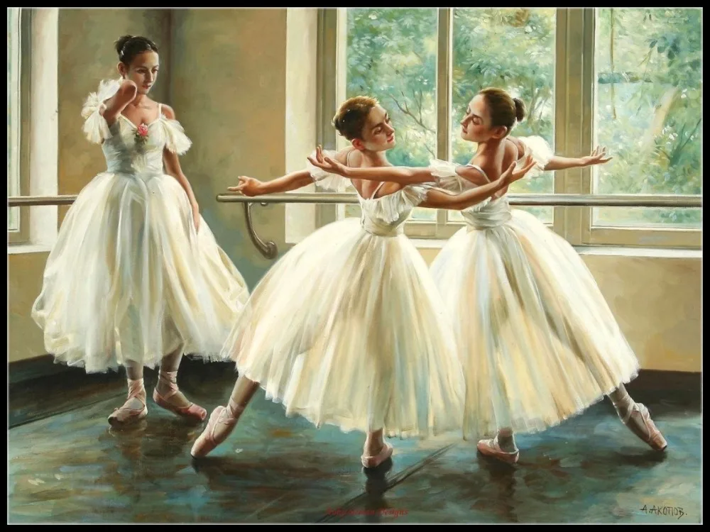 In Ballet Practice Room 1 - Counted Cross Stitch Kits - DIY Handmade Needlework for Embroidery 14 ct Cross Stitch Sets DMC
In Ballet Practice Room 1 - Counted Cross Stitch Kits - DIY Handmade Needlework for Embroidery 14 ct Cross Stitch Sets DMC