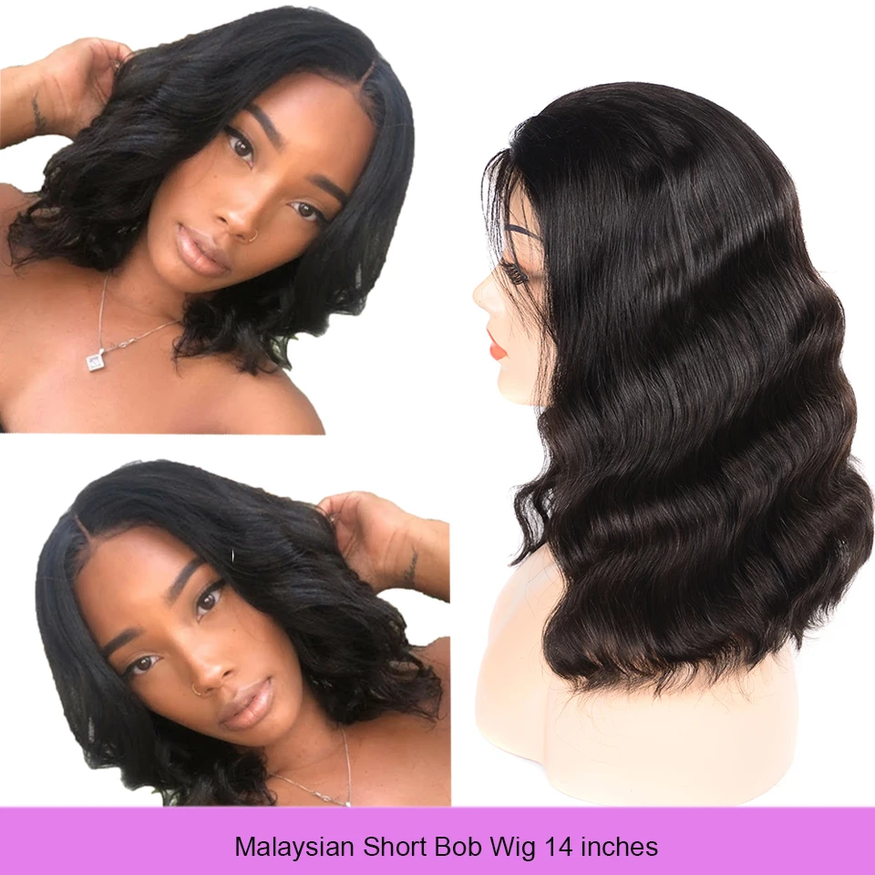 Lumiere Hair 13*4 Lace Front Human Hair Wigs Body Wave Short Bob Wig Malaysian Remy Hair Pre Plucked With Baby Hair Nature Black
Lumiere Hair 13*4 Lace Front Human Hair Wigs Body Wave Short Bob Wig Malaysian Remy Hair Pre Plucked With Baby Hair Nature Black