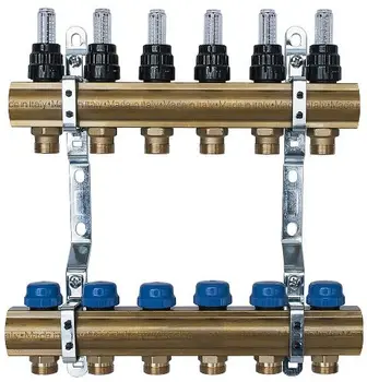 Collector Neptun IWS with Flow Meters for water heated floor brass 1 "x 3/4" 10 outlet Water floor heating Warm floor
Collector Neptun IWS with Flow Meters for water heated floor brass 1 "x 3/4" 10 outlet Water floor heating Warm floor