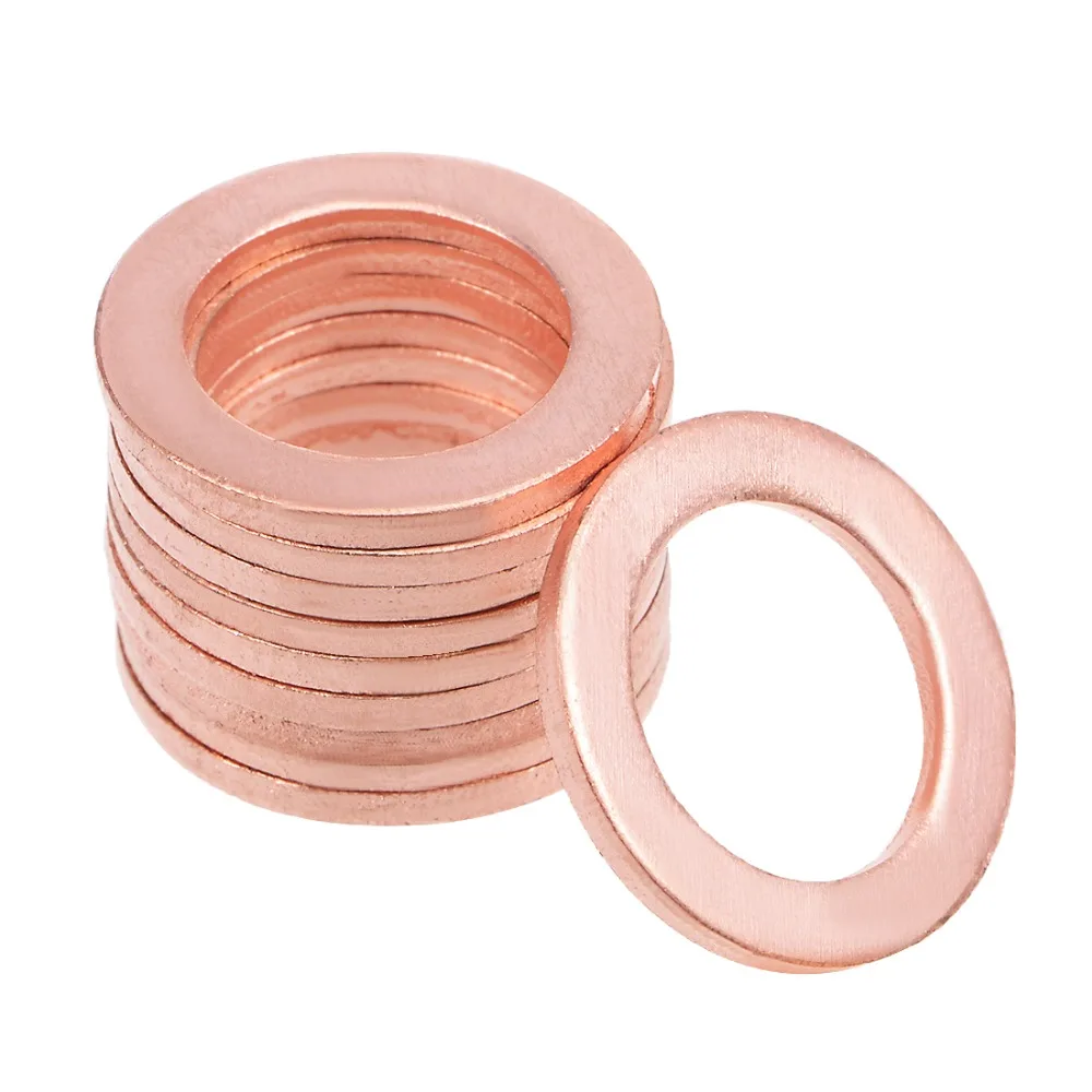 UXCELL 10Pcs Washers 12x18x1.5/12.5x24x1.5mm Copper Flat Washer for Screw Bolt Gaskets used to Distribute Loads of Threaded Bolt
UXCELL 10Pcs Washers 12x18x1.5/12.5x24x1.5mm Copper Flat Washer for Screw Bolt Gaskets used to Distribute Loads of Threaded Bolt