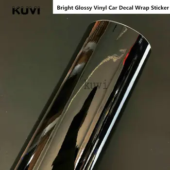 

152cm Bright Glossy Vinyl Car Decal Wrap Sticker Black White Gloss Film Wrap film Retail For Car Hood Roof Motorcycle Scooter