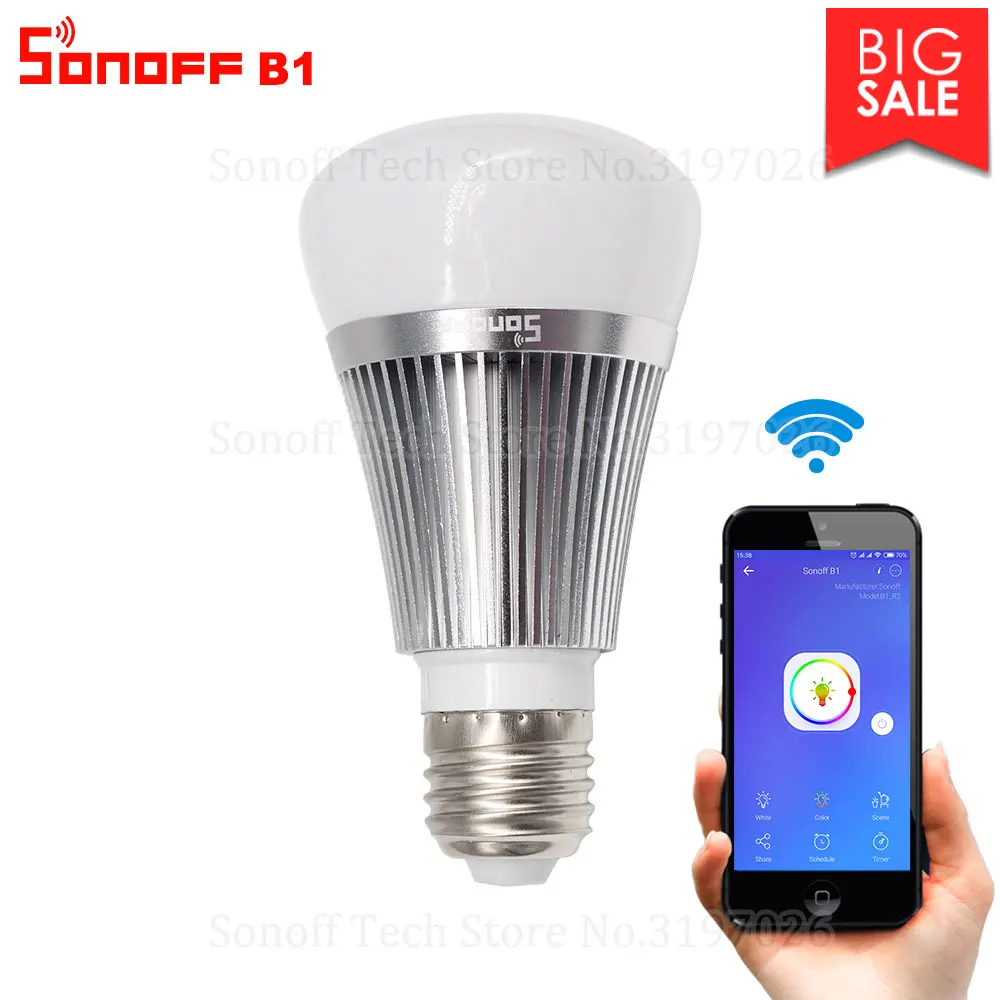 Itead Sonoff B1 Dimmable LED Wifi Smart Light E27 Bulb Remote APP Control Via Andriod & IOS eWeLink Work With Google Home Alexa
Itead Sonoff B1 Dimmable LED Wifi Smart Light E27 Bulb Remote APP Control Via Andriod & IOS eWeLink Work With Google Home Alexa