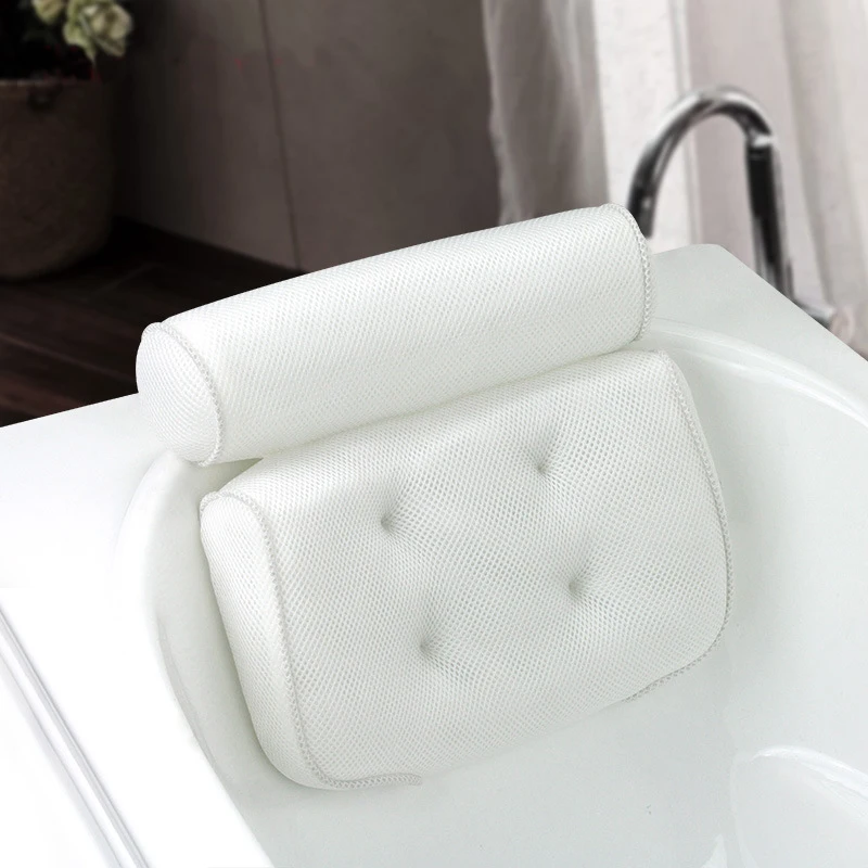 Spa Bath Pillow with 4 Suction Cups Soft 2 Panel Design for Shoulder Neck Support
Spa Bath Pillow with 4 Suction Cups Soft 2 Panel Design for Shoulder Neck Support