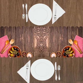 Else Brown Wooden Wood Spoon Breakfast Green Black Olive 3d Print Pattern Modern Table Runner for Kitchen Dining Room Tablecloth
Else Brown Wooden Wood Spoon Breakfast Green Black Olive 3d Print Pattern Modern Table Runner for Kitchen Dining Room Tablecloth
