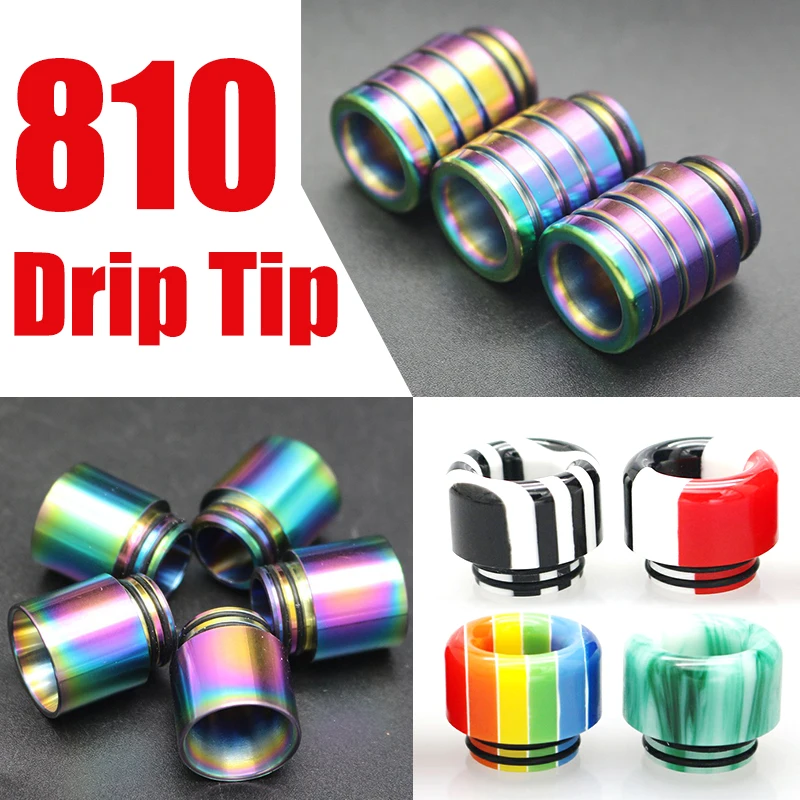 

beautiful 810 Drip Tip Wide Bore Drip Tips e Cig Vape Rainbow Mouthpiece for TFV12 prince TFV8 & Big Baby tank