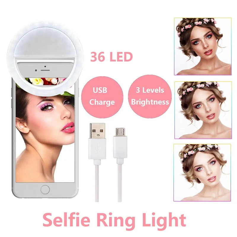 WRUMAVA Beautify Skin phone LED Selfie Ring Light With USB Charge Up Flash Photography Luminous Lamp for iPhone ipad Samsung PC
WRUMAVA Beautify Skin phone LED Selfie Ring Light With USB Charge Up Flash Photography Luminous Lamp for iPhone ipad Samsung PC
