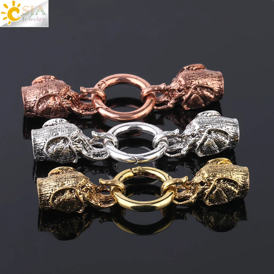 CSJA Male Bracelet Buckle Elephant Head End Caps for Jewelry Making 9mm Hole Animal Connector Vintage Tribel Jewellery DIY S203
CSJA Male Bracelet Buckle Elephant Head End Caps for Jewelry Making 9mm Hole Animal Connector Vintage Tribel Jewellery DIY S203