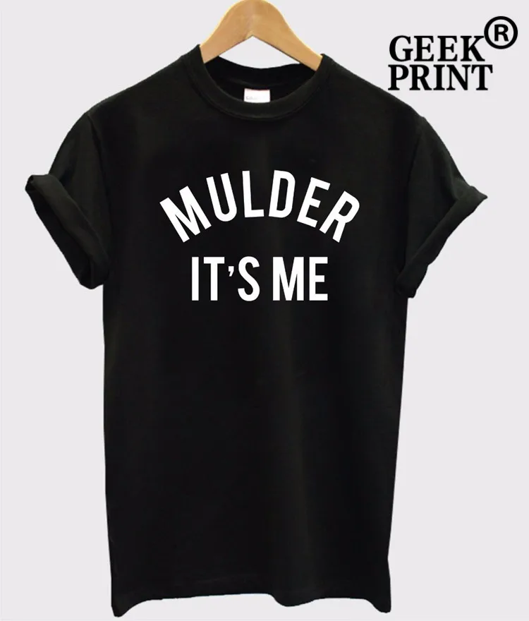 Женская футболка с логотипом mulder it's me Humour женская новинка Прямая поставка |