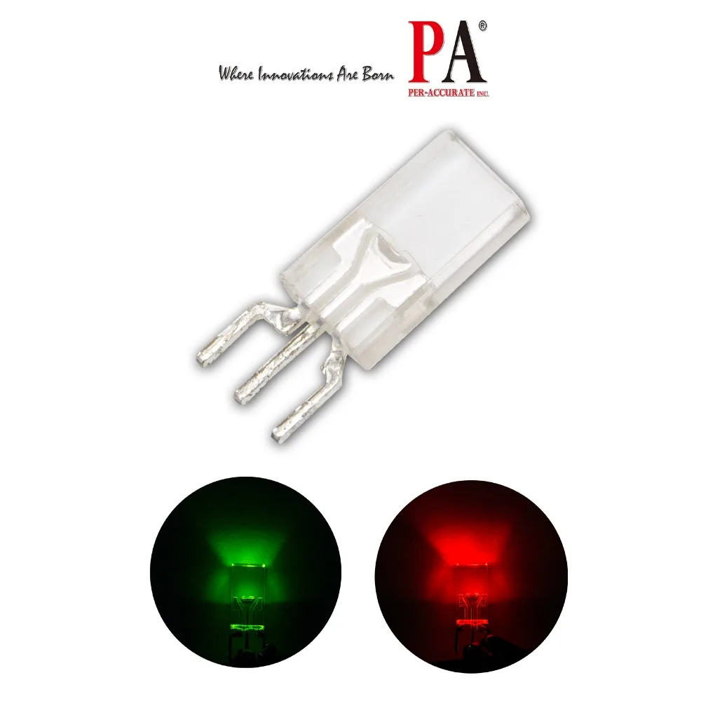 PA LED 50pcs x 2.04.89.6 mm Rectangular LAMP RED Yellow Green 18/15mcd | Автомобили и мотоциклы