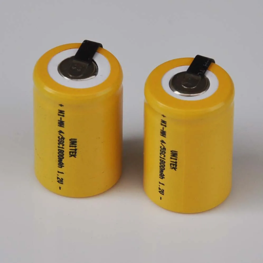 2-5PCS 1.2V 4/5SC rechargeable battery 1800mah 4/5 SC Sub C ni-mh nimh cell with welding tabs for electric drill screwdriver
2-5PCS 1.2V 4/5SC rechargeable battery 1800mah 4/5 SC Sub C ni-mh nimh cell with welding tabs for electric drill screwdriver