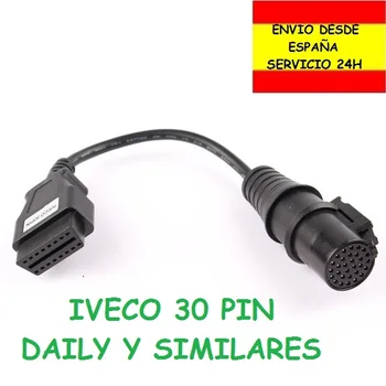 Adaptador Iveco 30 PIN V2 OBD 16 Pin Cable Diagnosis Conector Redondo OBD2 Daily de OBD1 a OBD2 Diagnóstico
Adaptador Iveco 30 PIN V2 OBD 16 Pin Cable Diagnosis Conector Redondo OBD2 Daily de OBD1 a OBD2 Diagnóstico
