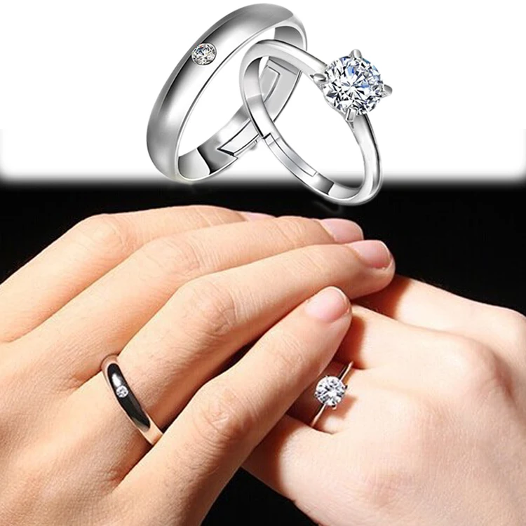 New Arrival Trendy Charming Adjustable Silver Plated Four Prong Rhinestones Inlaid Lovers Ring
New Arrival Trendy Charming Adjustable Silver Plated Four Prong Rhinestones Inlaid Lovers Ring