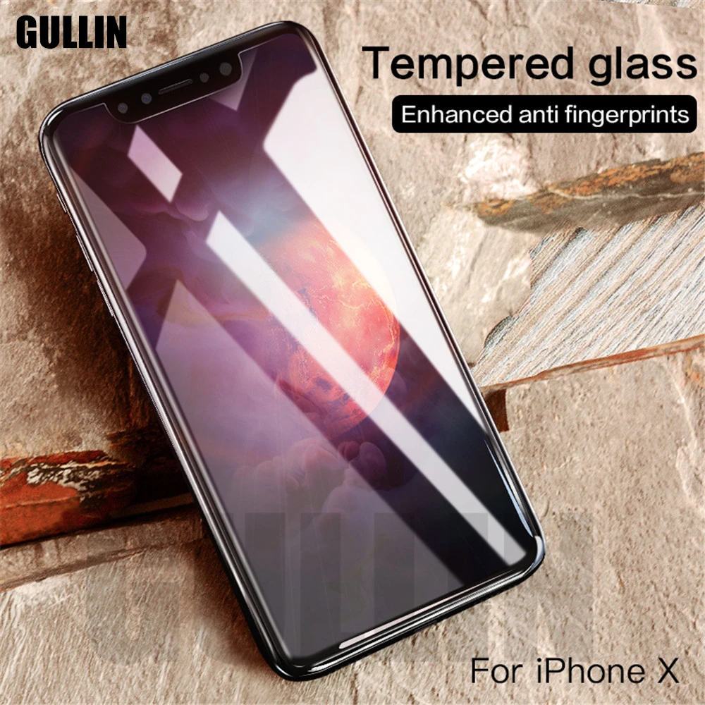 

GULLIN Upgrade 9H Premium Tempered Glass For iphone 8 7 6 6S 5S X Anti-Scratch Screen Protector For iphone 6 7 8 Plus Glass Film