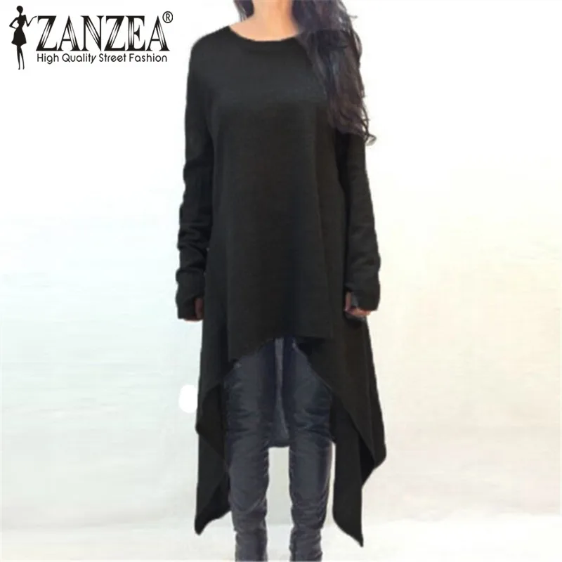 ZANZEA 7 Colors Women Dresses 2019 Autumn Long Sleeve Dress O Neck Knitted Sweater Irregular Hem Casual Dress Plus Size Vestidos
ZANZEA 7 Colors Women Dresses 2019 Autumn Long Sleeve Dress O Neck Knitted Sweater Irregular Hem Casual Dress Plus Size Vestidos
