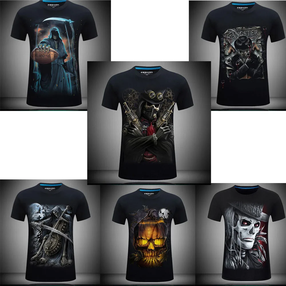 Male 3D T-Shirts Own Design Skull/Rock/Metal/Death/Steam Punk/Dragon 3D Print Men Short Sleeve Tshirt Plus Size S-6XL
Male 3D T-Shirts Own Design Skull/Rock/Metal/Death/Steam Punk/Dragon 3D Print Men Short Sleeve Tshirt Plus Size S-6XL