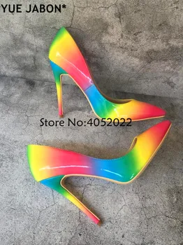 Colorful Rainbow Printed Pointed Toe Stiletto High Heels Woman Lady 12cm 10cm 8cm High Heel Shoes Pump Zapatos Mujer Size 34-43
Colorful Rainbow Printed Pointed Toe Stiletto High Heels Woman Lady 12cm 10cm 8cm High Heel Shoes Pump Zapatos Mujer Size 34-43