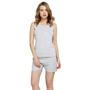 PimpamTex-Pajama woman summer 100% cotton. T-shirt straps and gray pant with stars. Universe
PimpamTex-Pajama woman summer 100% cotton. T-shirt straps and gray pant with stars. Universe